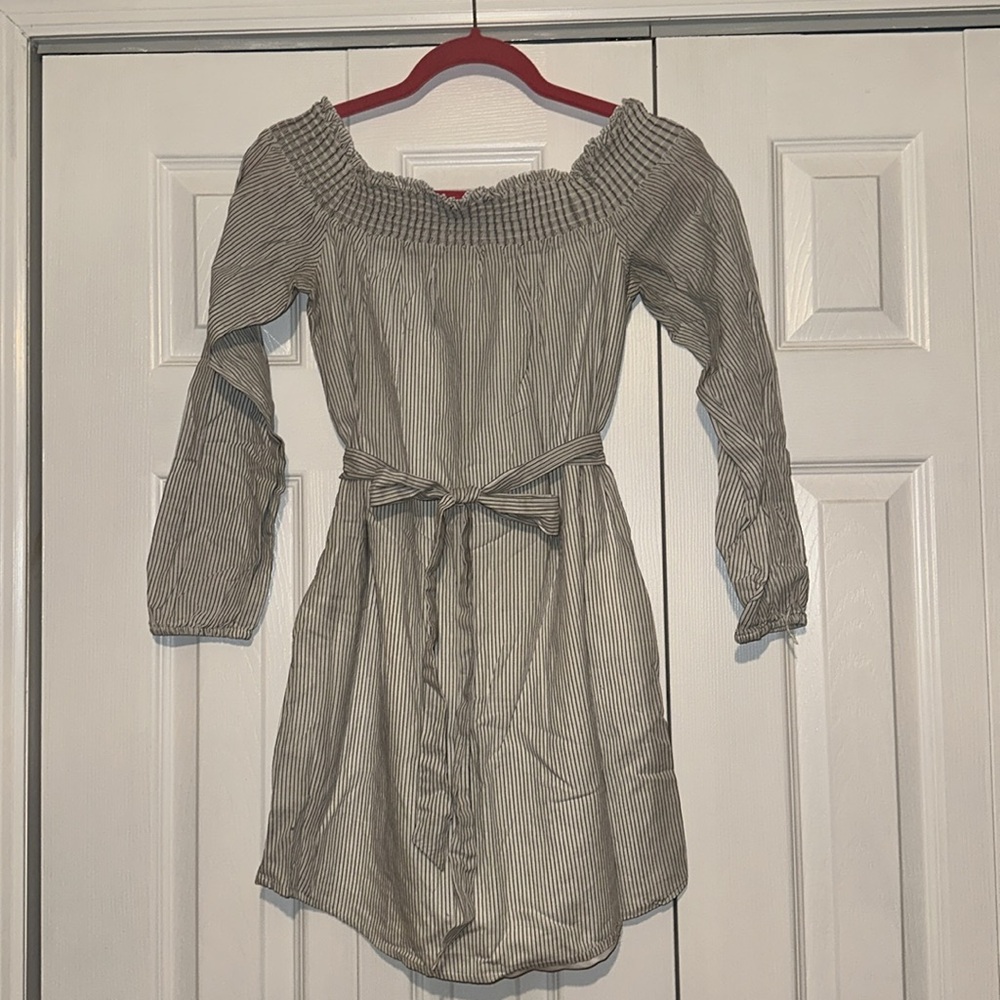 Off the Shoulder, Lined Dress